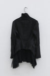 marc le bihan linen frill top 2224-E21 BLACK